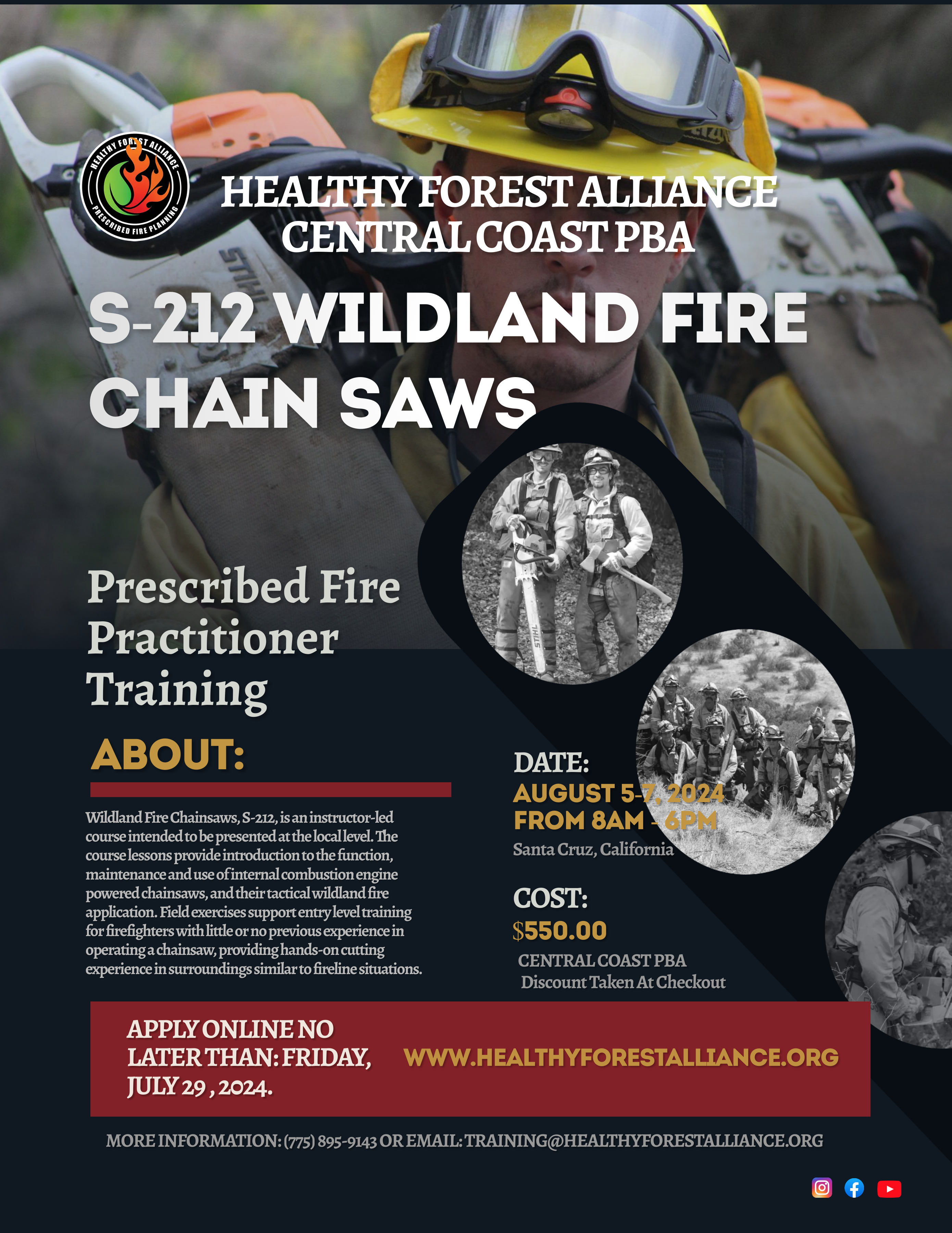 S-212 Wildland Fire Chainsaws - Central Coast PBA
